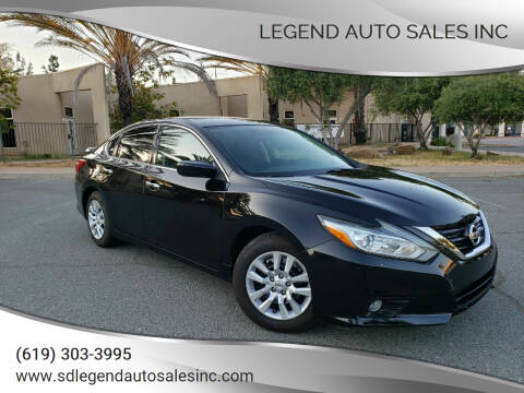 2016 Nissan Altima for sale at Legend Auto Sales Inc in Lemon Grove CA
