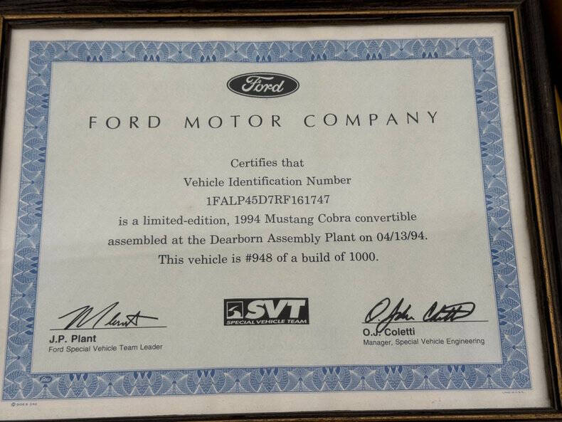 1994 Ford Mustang SVT Cobra
