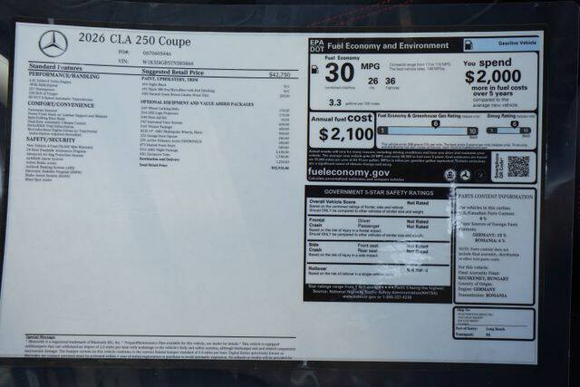2026 Mercedes-Benz CLA CLA 250