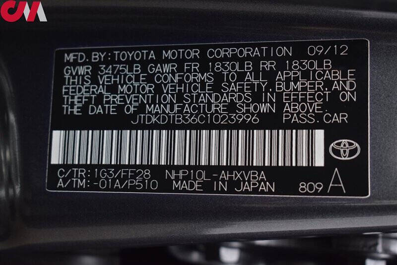 2012 Toyota Prius c Two