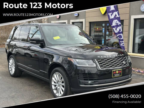 2019 Land Rover Range Rover for sale at Route 123 Motors in Norton MA