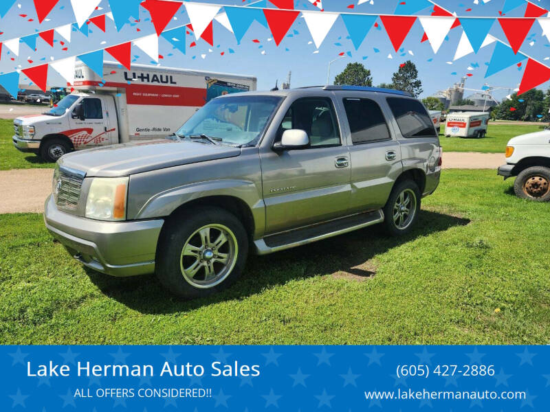 2002 Cadillac Escalade for sale at Lake Herman Auto Sales in Madison SD