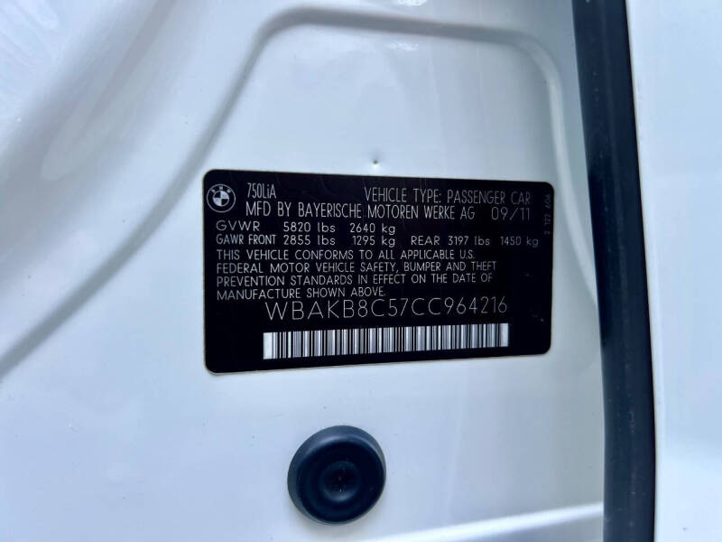 2012 BMW 7 Series 750Li