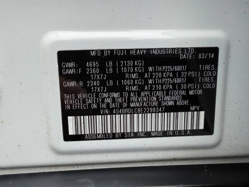 2014 Subaru Outback 3.6R Limited