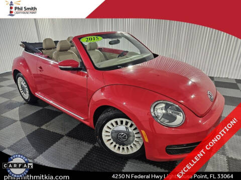 2015 Volkswagen Beetle Convertible for sale at PHIL SMITH AUTOMOTIVE GROUP - Phil Smith Kia in Lighthouse Point FL