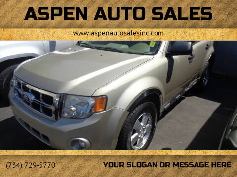 2011 Ford Escape for sale at Aspen Auto Sales in Wayne MI