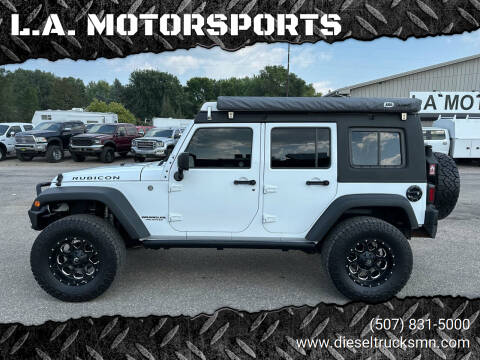 2016 Jeep Wrangler Unlimited for sale at L.A. MOTORSPORTS in Windom MN