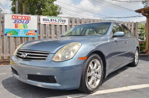 2006 Infiniti G35 for sale at ALWAYSSOLD123 INC in Fort Lauderdale FL