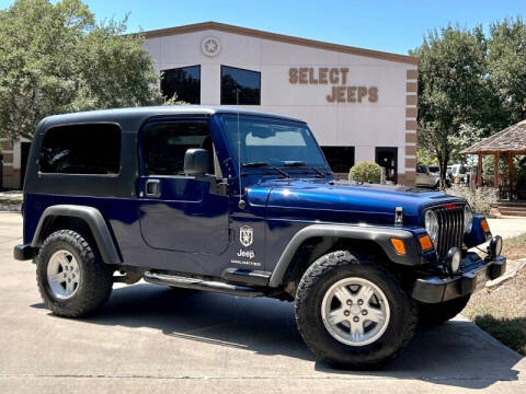 2004 Jeep Wrangler for sale at SELECT JEEPS INC in League City TX
