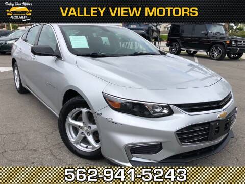 2016 Chevrolet Malibu for sale at Valley View Motors in Whittier CA