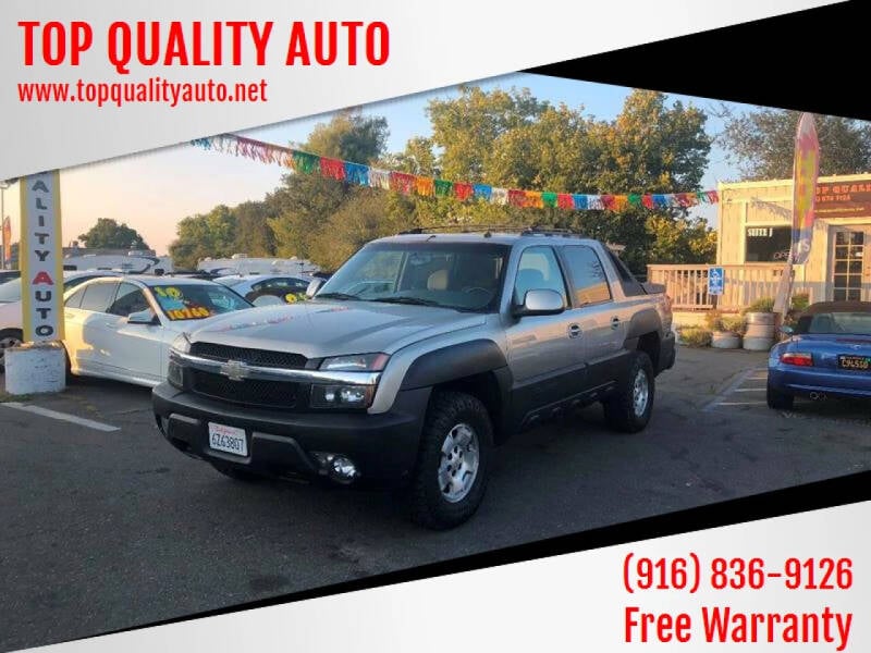 2003 Chevrolet Avalanche for sale at TOP QUALITY AUTO in Rancho Cordova CA