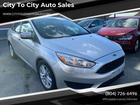 2016 Ford Focus for sale at City to City Auto Sales in Richmond VA