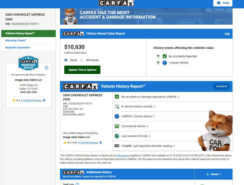 2009 Chevrolet Express 2500