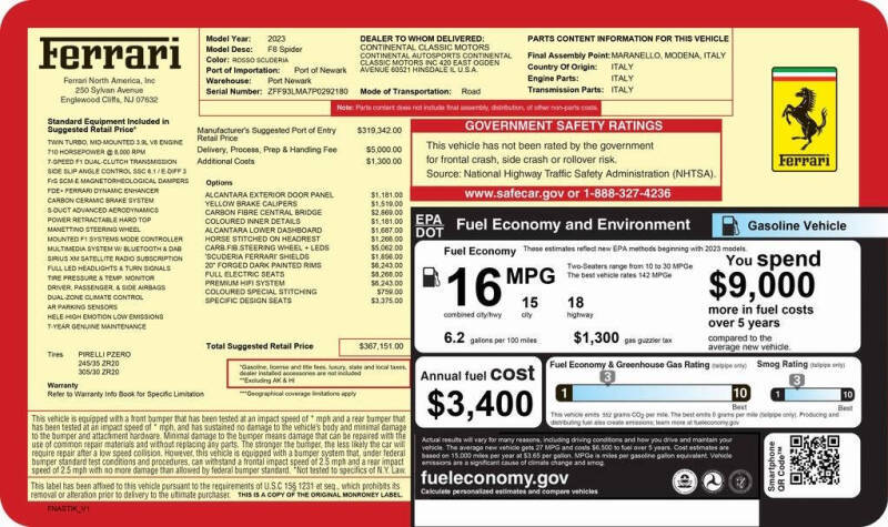 2023 Ferrari F8 Spider