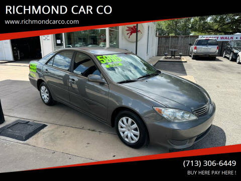 2005 Toyota Camry for sale at RICHMOND CAR CO in Richmond TX