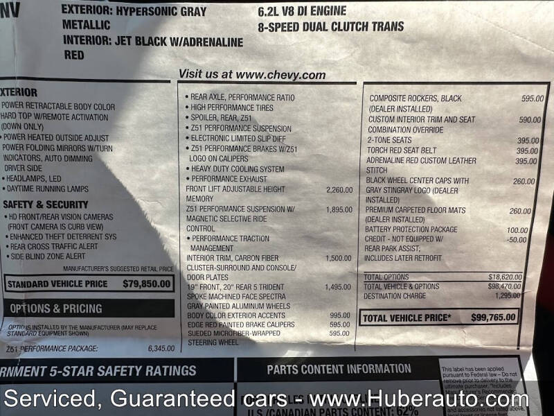 2022 Chevrolet Corvette Stingray