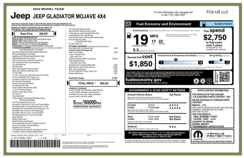 2022 Jeep Gladiator Mojave