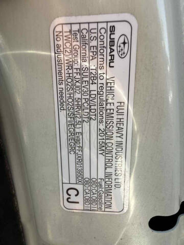 2015 Subaru Outback 2.5i Limited