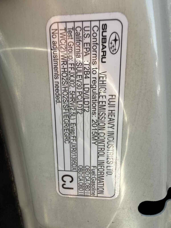 2015 Subaru Outback 2.5i Limited