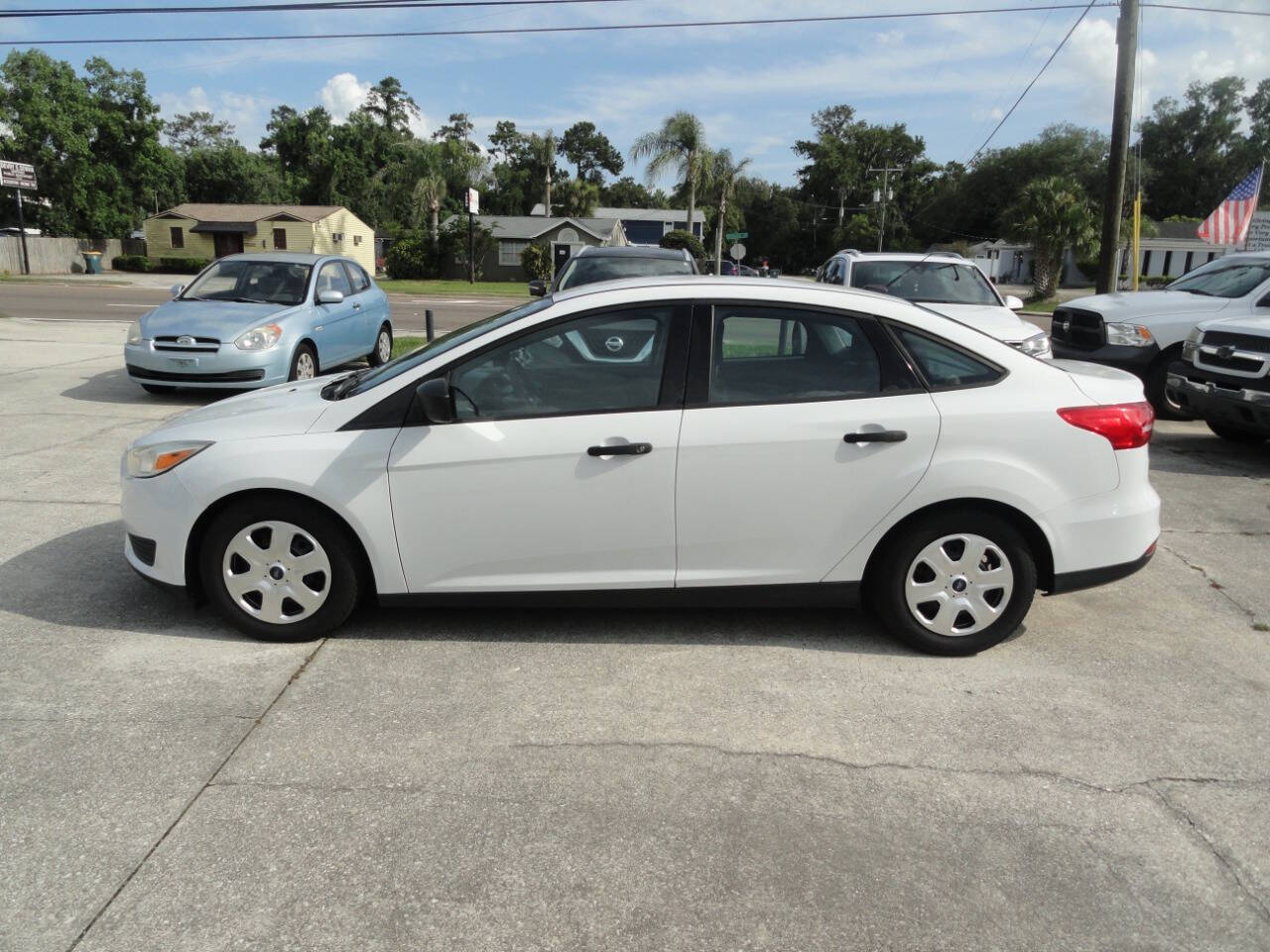 White 2018 Ford Focus S S 4dr Sedan 2
