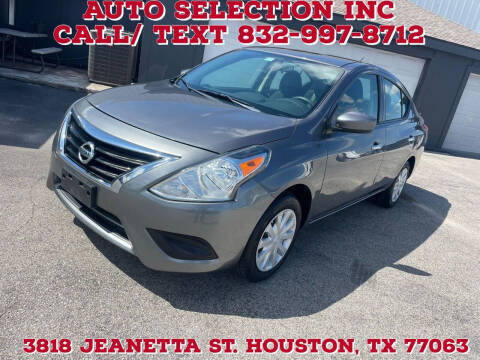 2019 Nissan Versa for sale at Auto Selection Inc. in Houston TX