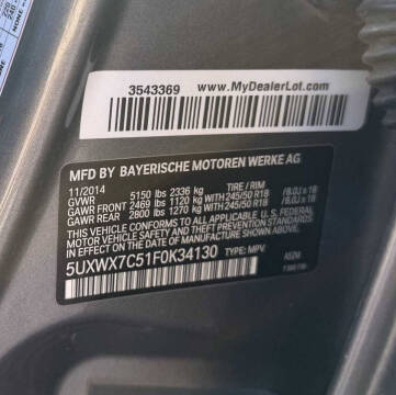 2015 BMW X3 xDrive35i