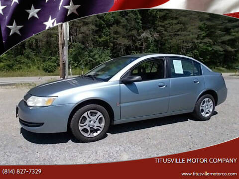 2003 Saturn Ion for sale at Titusville Motor Company in Titusville PA