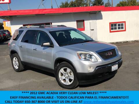 2012 GMC Acadia for sale at Redwood City Auto Sales in Redwood City CA