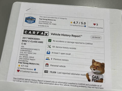 2017 Mercedes-Benz C-Class AMG C 43