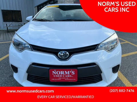 2015 Toyota Corolla for sale at NORM'S USED CARS INC in Wiscasset ME