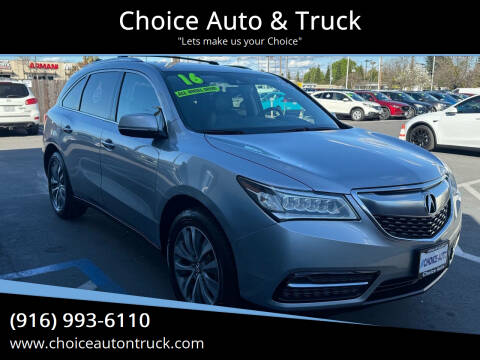 2016 Acura MDX for sale at Choice Auto & Truck in Sacramento CA