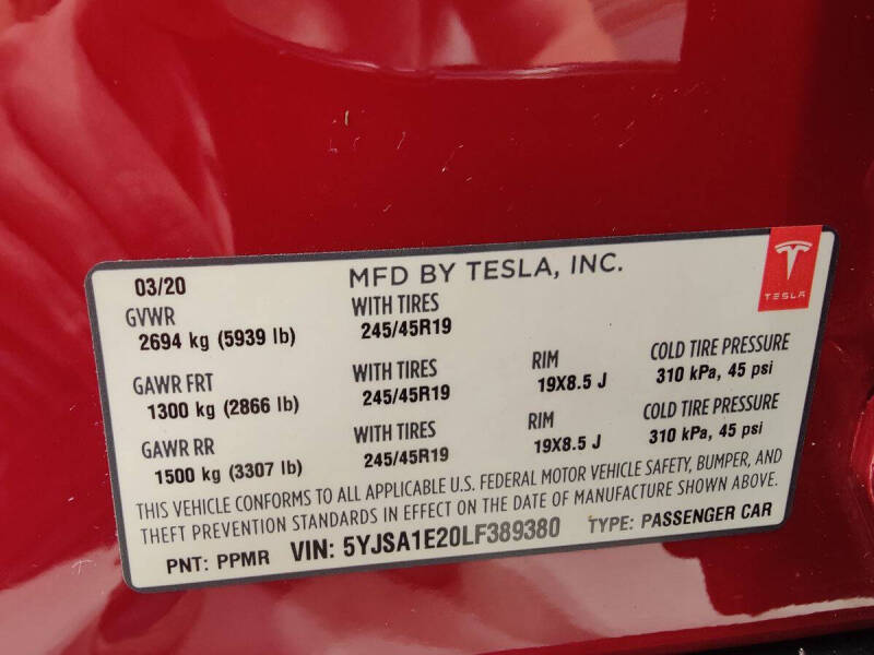 2020 Tesla Model S Long Range Plus