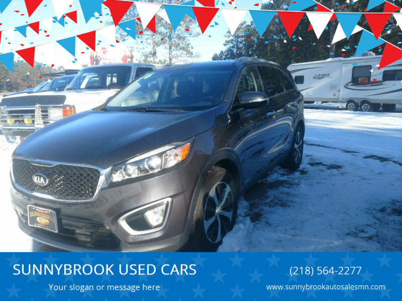 2016 Kia Sorento for sale at SUNNYBROOK USED CARS in Menahga MN