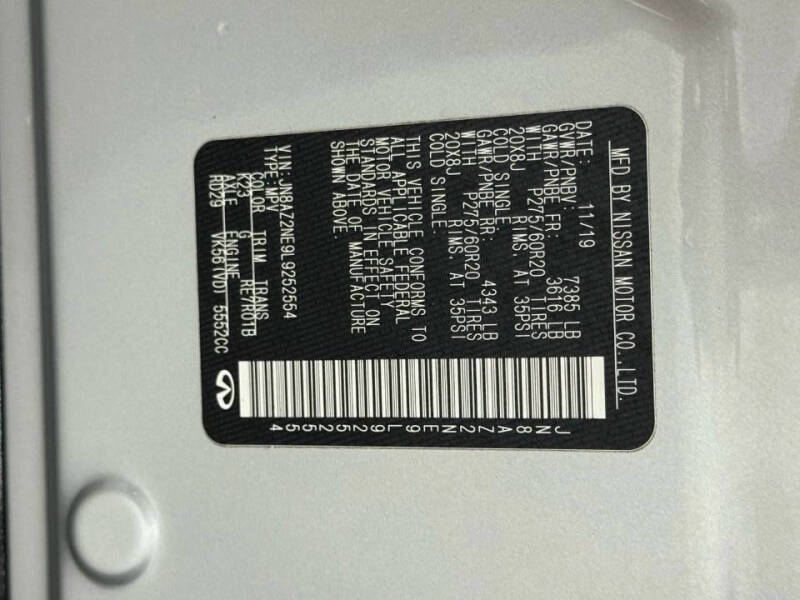 2020 Infiniti QX80 Luxe