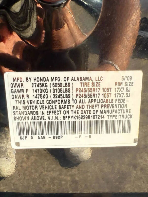 2009 Honda Ridgeline RT