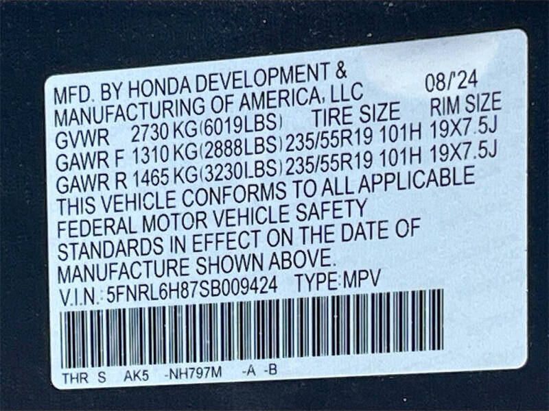 2025 Honda Odyssey Touring