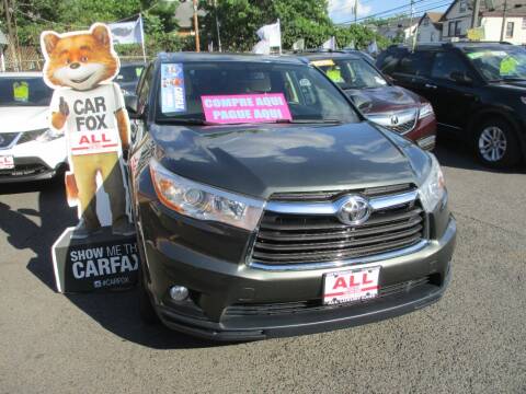 2014 Toyota Highlander for sale at ALL Luxury Cars in New Brunswick NJ