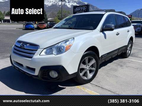 2013 Subaru Outback for sale at Auto Select in Orem UT