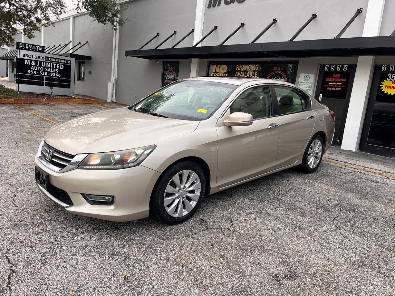 2013 Honda Accord for sale at M & J UNITED AUTO SALES in LAUDERDALE LAKES, FL