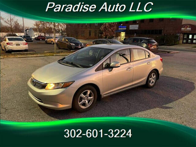 2012 Honda Civic for sale at Paradise Auto in Wilmington, DE