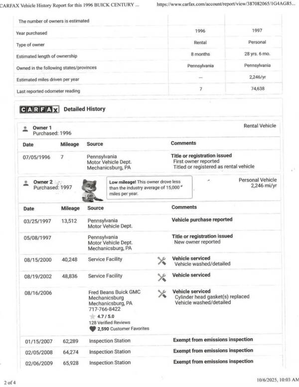 1996 Buick Century Special