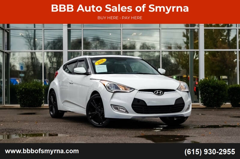 2016 Hyundai Veloster for sale at BBB Auto Sales of Smyrna in Smyrna TN