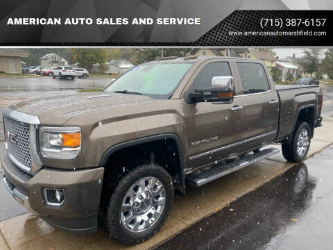 2015 GMC Sierra 2500HD for sale at AMERICAN AUTO SALES AND SERVICE in Marshfield WI