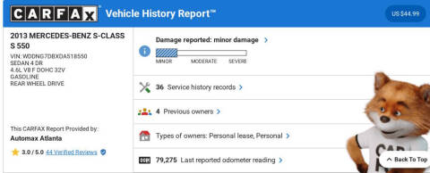 2013 Mercedes-Benz S-Class S 550