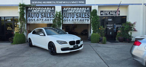 2012 BMW 7 Series for sale at Affordable Imports Auto Sales in Murrieta CA