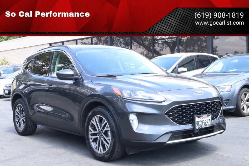 2020 Ford Escape for sale at So Cal Performance SD, llc in San Diego CA