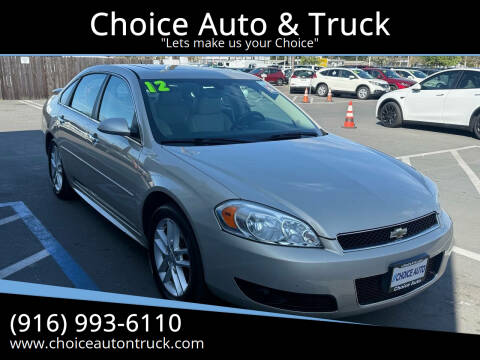 2012 Chevrolet Impala for sale at Choice Auto & Truck in Sacramento CA
