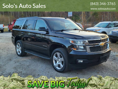 2015 Chevrolet Tahoe for sale at Solo's Auto Sales in Timmonsville SC