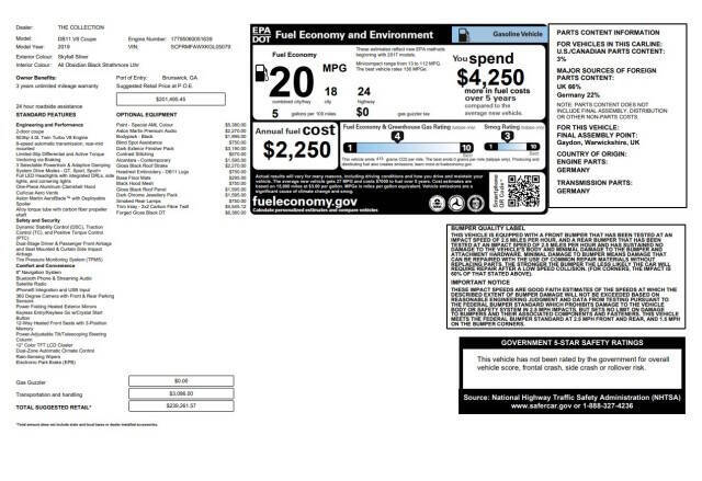 2019 Aston Martin DB11 V8