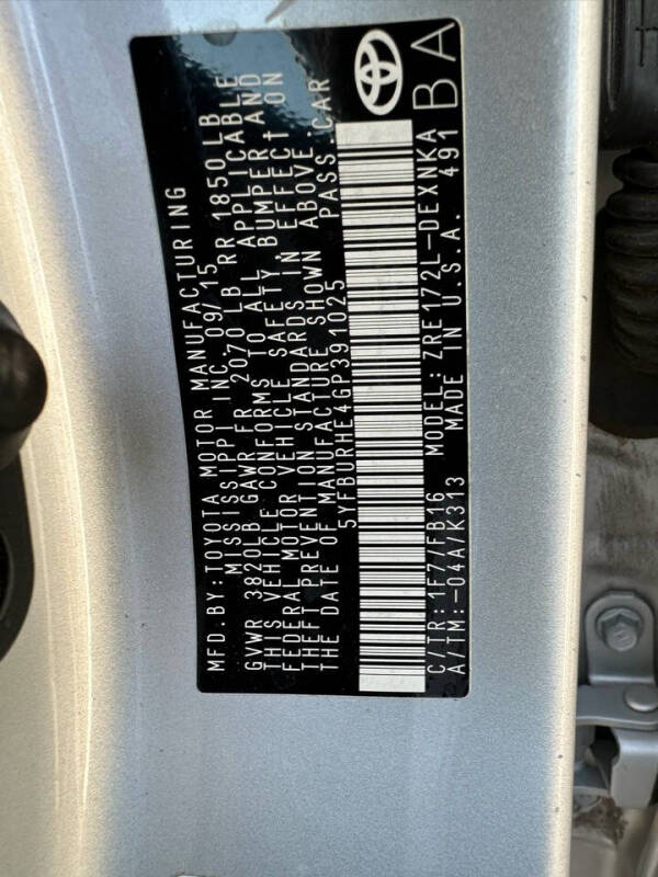 2016 Toyota Corolla S Special Edition